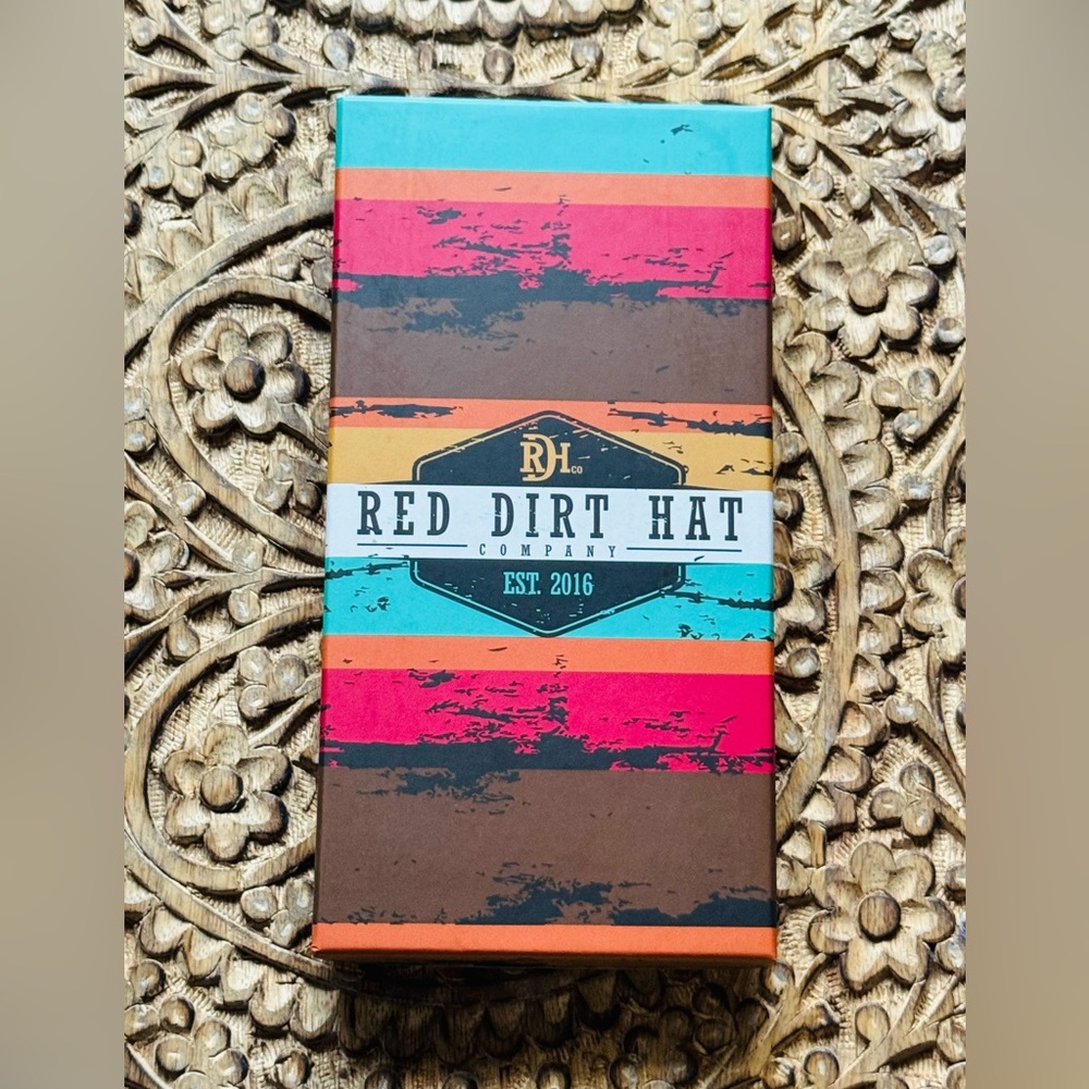 Red Dirt Hat Co Rodeo Wallet Brown Tan Leather Suede - Picture 8 of 9